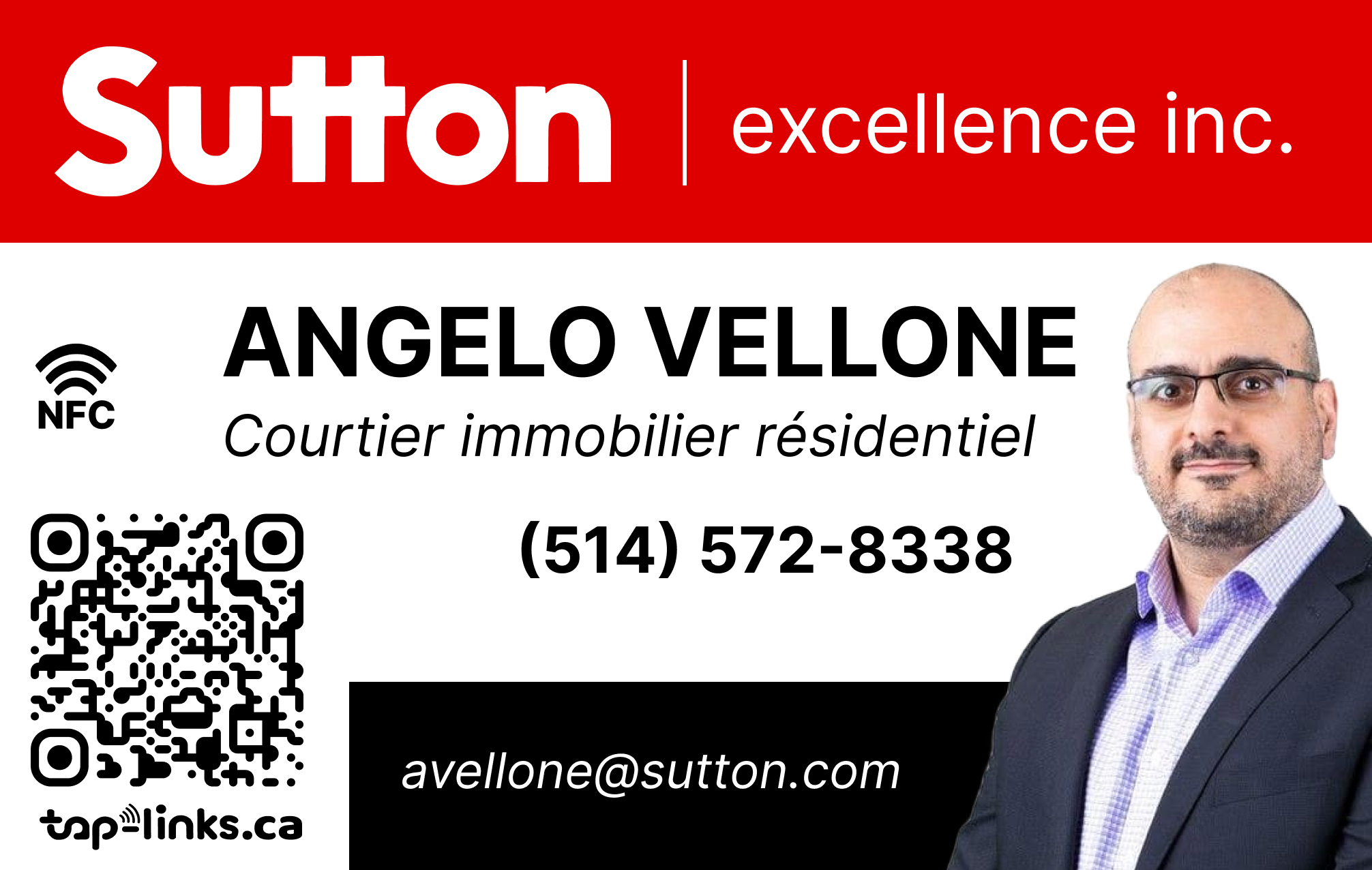Carte professionnelle de Angelo Vellone