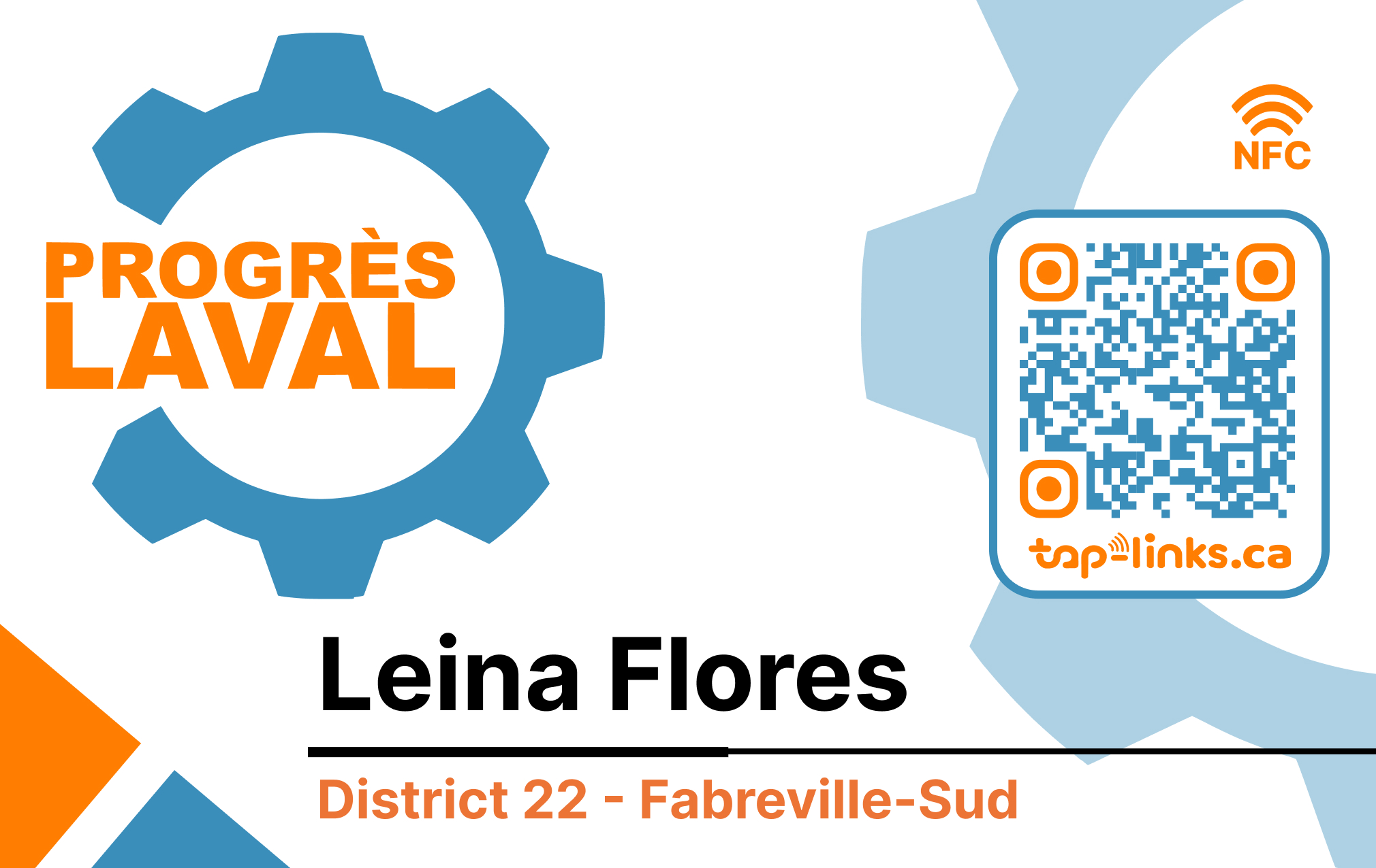 Carte professionnelle de Leina Flores
