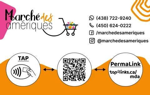 Carte professionnelle de Marché des Amériques