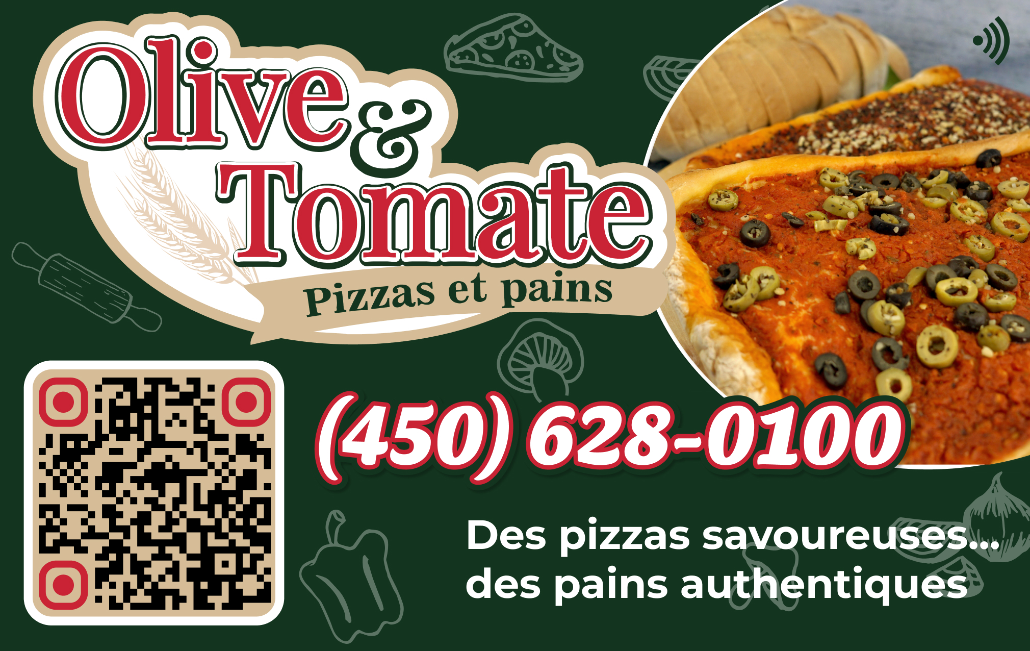 Carte professionnelle de Olive & Tomate