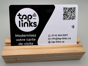 Carte Plastique NFC & QR Tap-Links