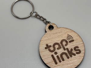 Porte-clés Bois NFC & QR Tap-Links